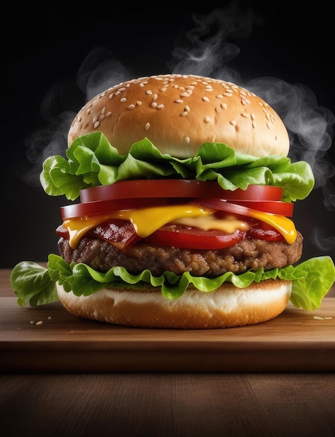 photo de burger juteux