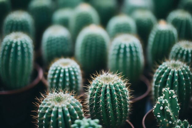 Photo d'un cactus avec un focus doux