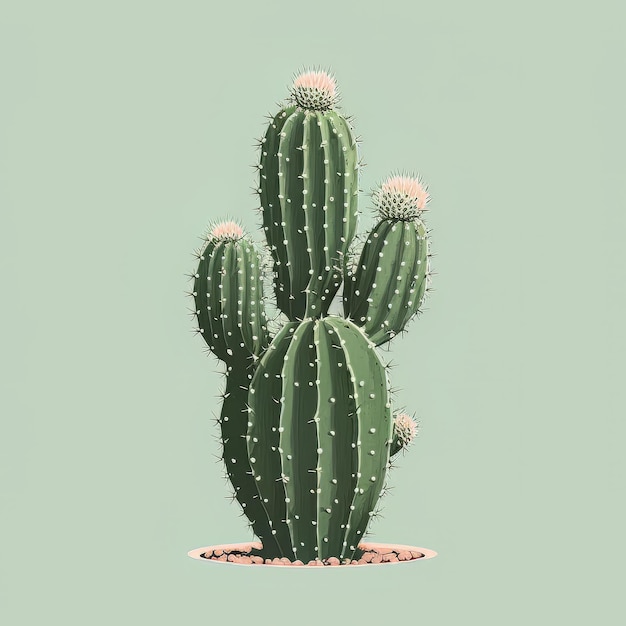 Une photo d'un cactus avec le mot " dessus "