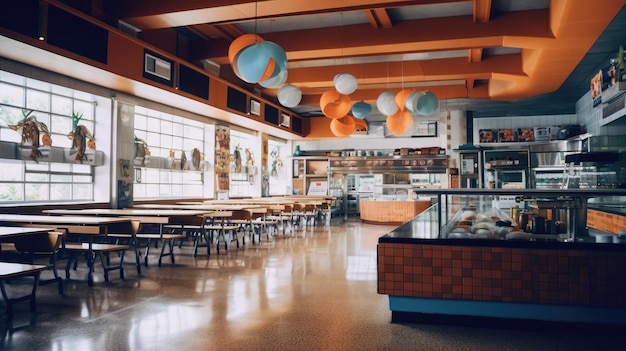 Photo de la cafétéria de l'école