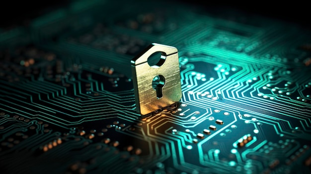 Une photo captivante d'une clé de cryptage numérique affichée sur un écran d'ordinateur