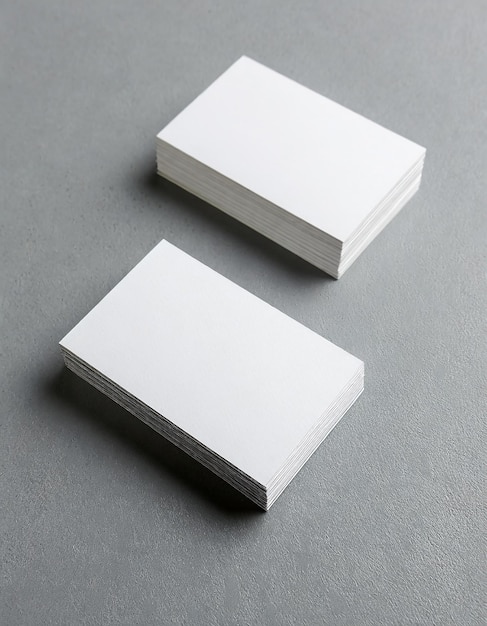 Photo de cartes de visite blanches Modèle d'identité de marque Pour la présentation des graphistes
