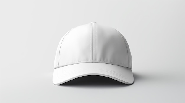 Photo d'une casquette de baseball blanche isolée sur un fond blanc