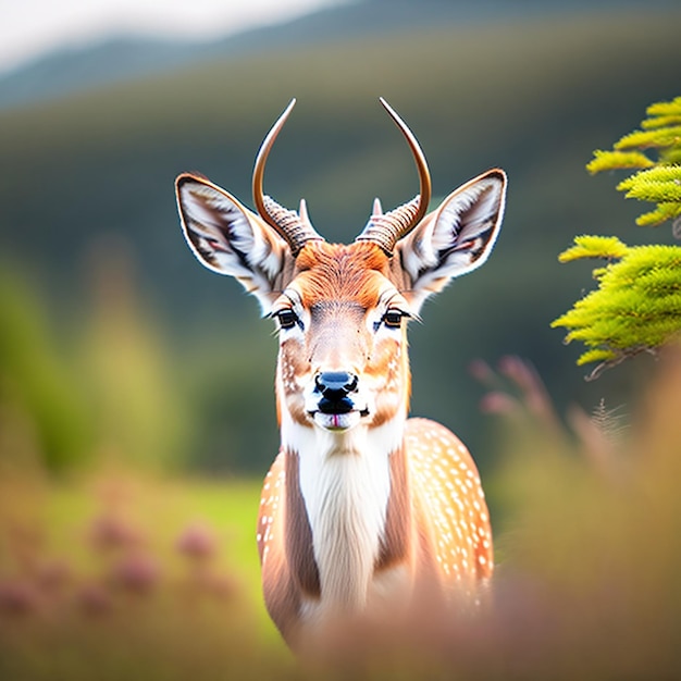 photo d'un cerf à l'état sauvage