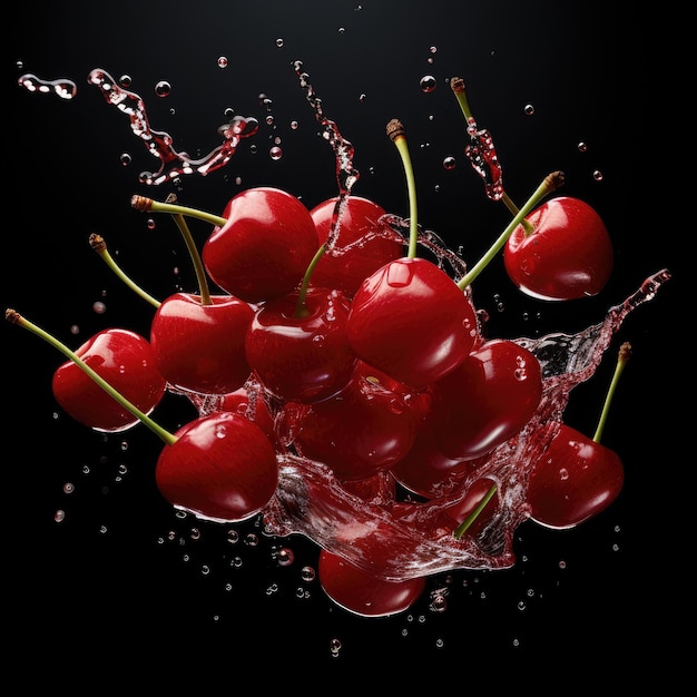 une photo de cerises