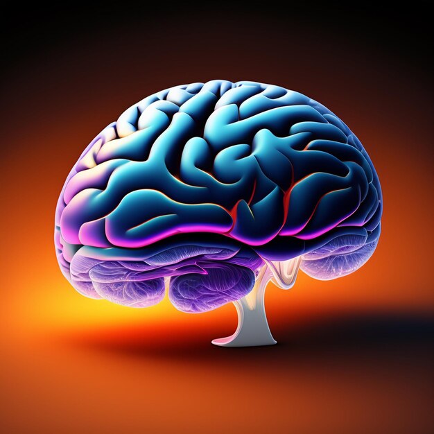 Photo cerveau avec des neurones actifs pensée humaine