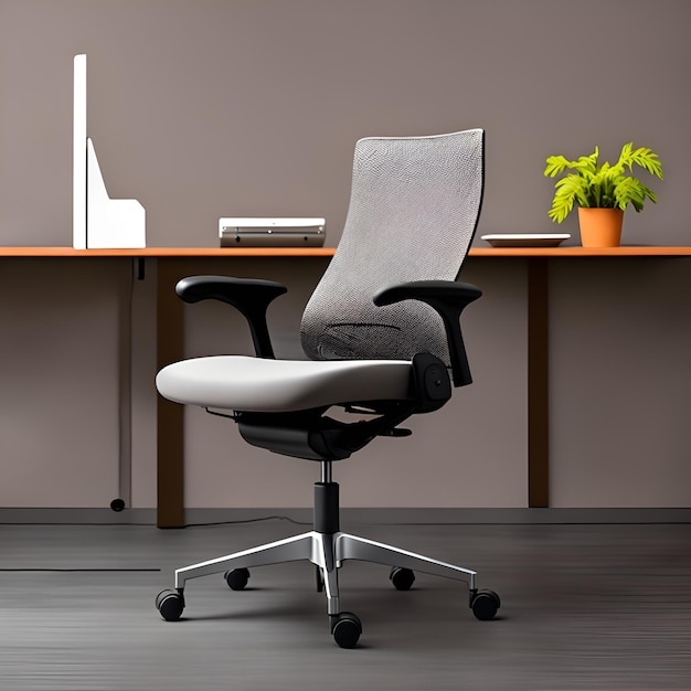 Photo d'une chaise de bureau ergonomique placée devant un bureau moderne