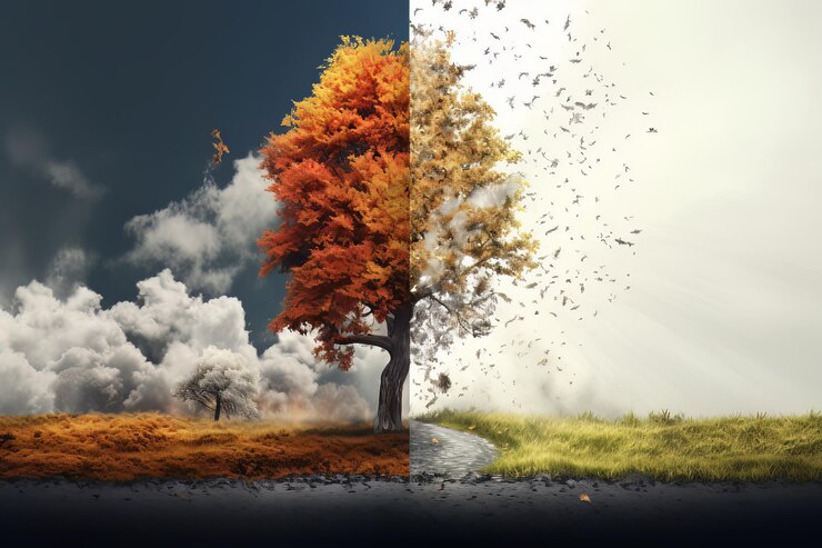 Photo photo des changements saisonniers