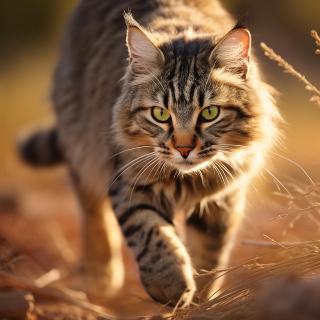 photo de chat prise en plein air de haute qualité hdr 16k ultra hd sauvage