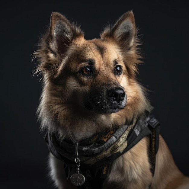 PHOTO Un chien avec un collier qui dit je ne sais pas ce que c'est