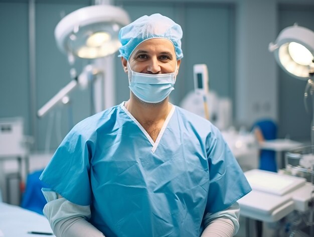 Photo d'un chirurgien dans la salle d'opération