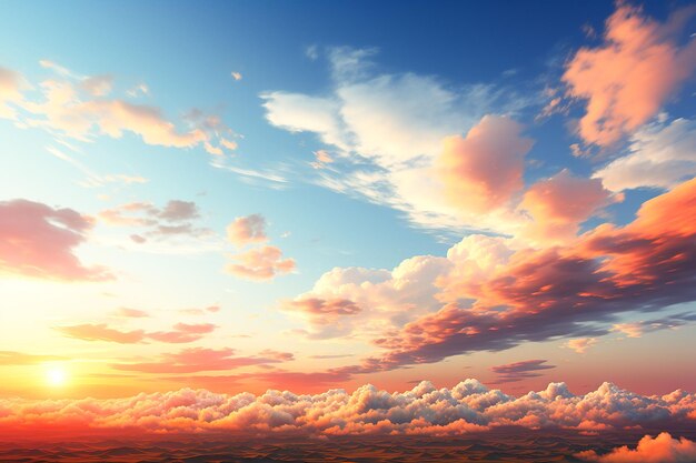 Photo photo ciel au-dessus des nuages nuages cinématographiques papier peint 6 généré par ai