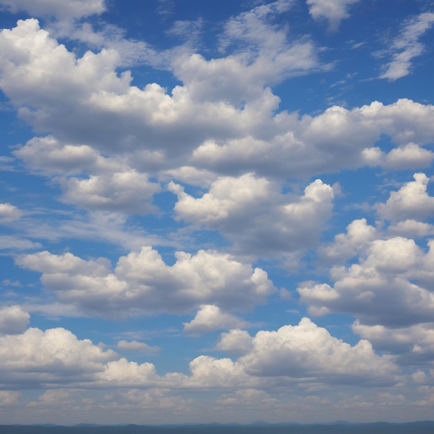 Photo ciel bleu et nuages nature fond généré par ai