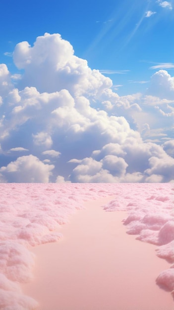 Photo une photo d'un ciel rose avec des nuages