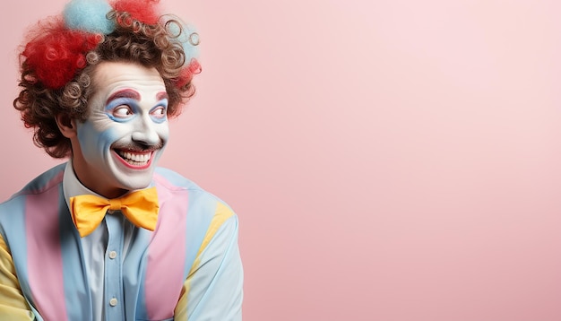 photo clown coloré montrant le générateur de langue par ai