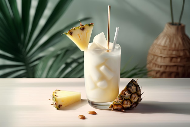 Photo commerciale promotionnelle pina colada cocktail