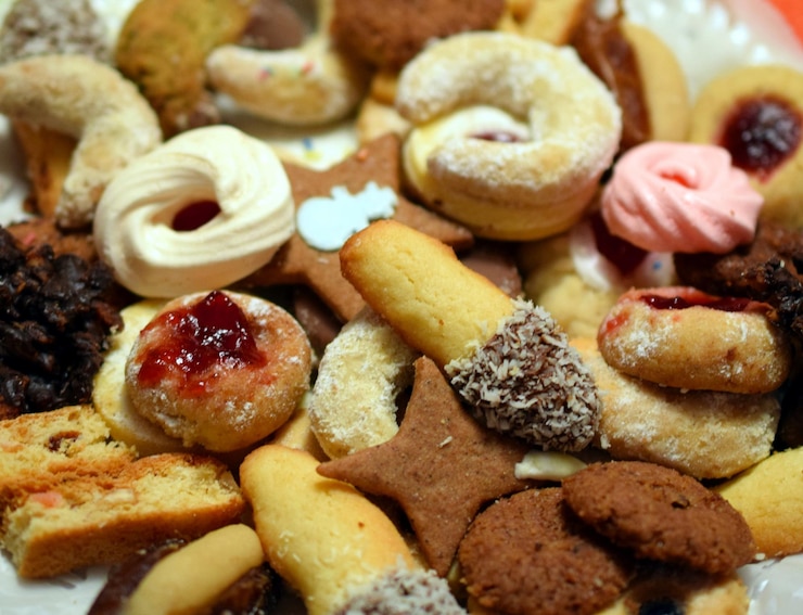 Photo une photo complète des biscuits.