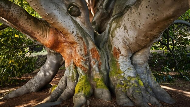 Photo une photo complète de l'écorce d'un arbre