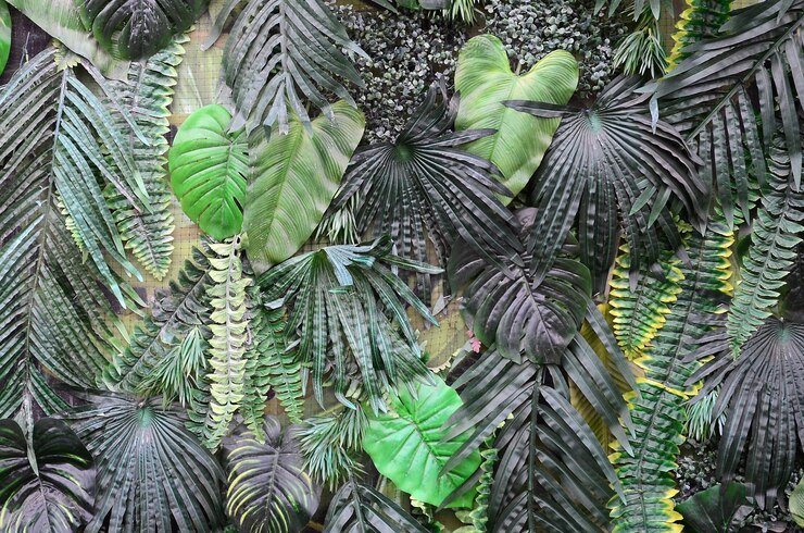 Photo une photo complète des feuilles de palmier
