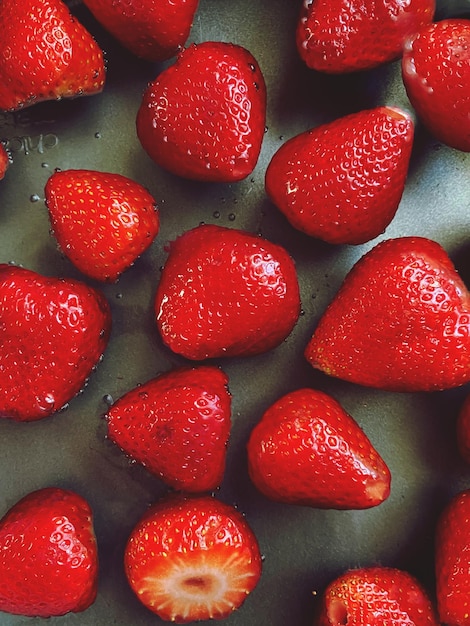 Photo une photo complète de fraises