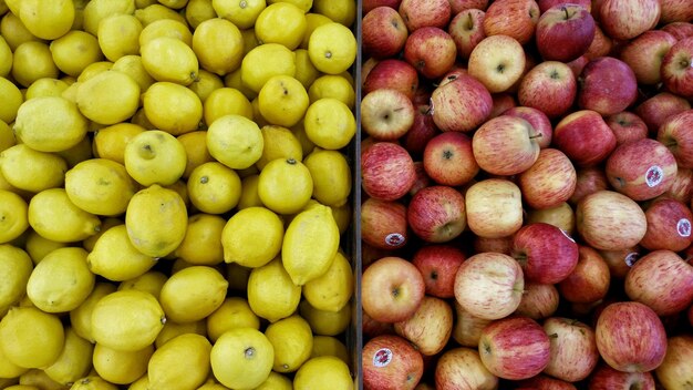 Photo une photo complète de fruits à vendre.