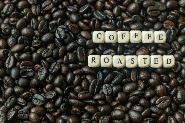 Photo une photo complète des grains de café.