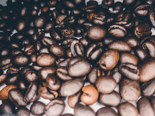 Une photo complète des grains de café.