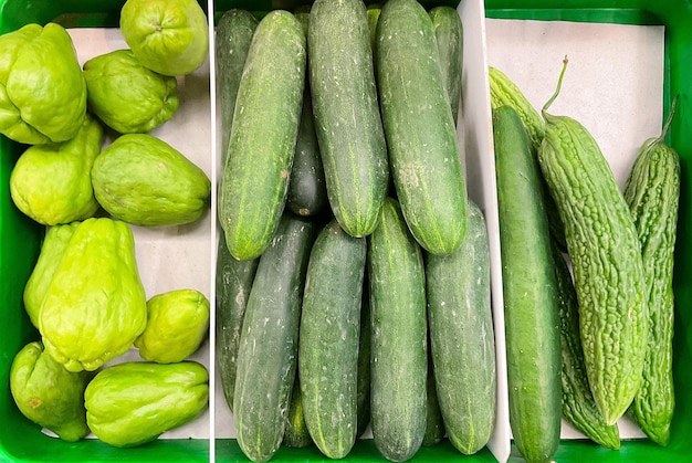 Une photo complète des légumes.