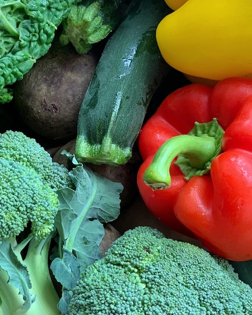 Photo une photo complète des légumes.