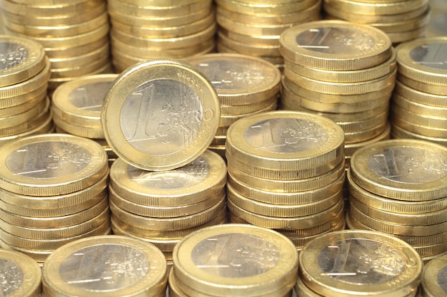 Une photo complète des pièces en euros