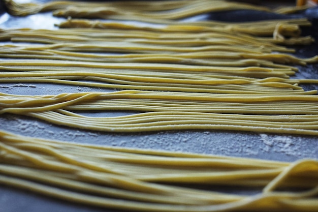 Photo une photo complète des spaghettis.