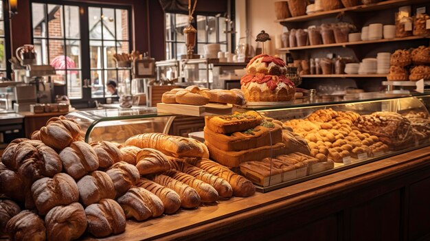 Une photo d'un comptoir de boulangerie sans allergènes