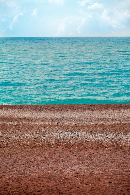 Photo de concept de vacances au bord de la mer et au sable