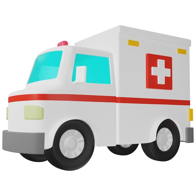 photo de conception d'illustration d'ambulance 3d