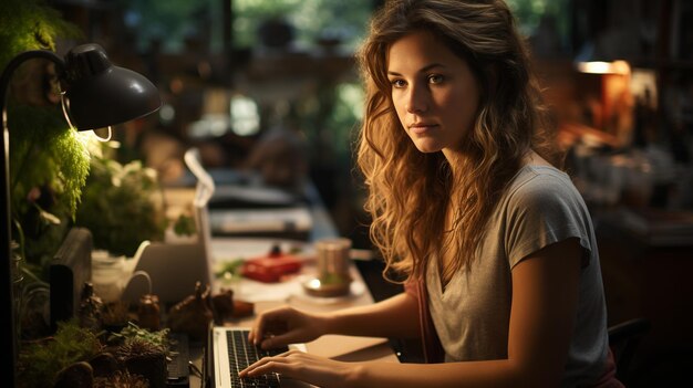 une photo d'une conceptrice dans son espace de travail