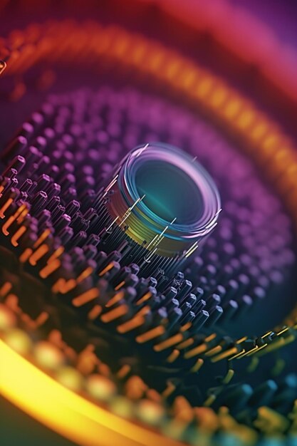 Photo photo couleur esthétique du zoom de détail de la nanotechnologie de texture