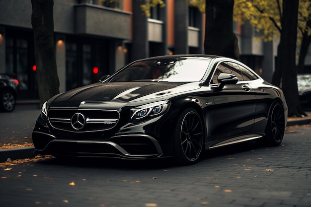 Photo photo d'un coupé de classe mercedes benz s avec une grille noire