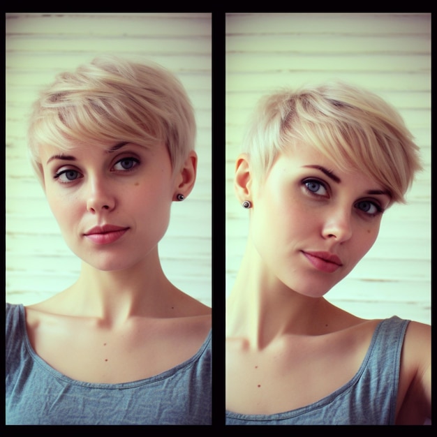 Photo photo de la coupe pixie