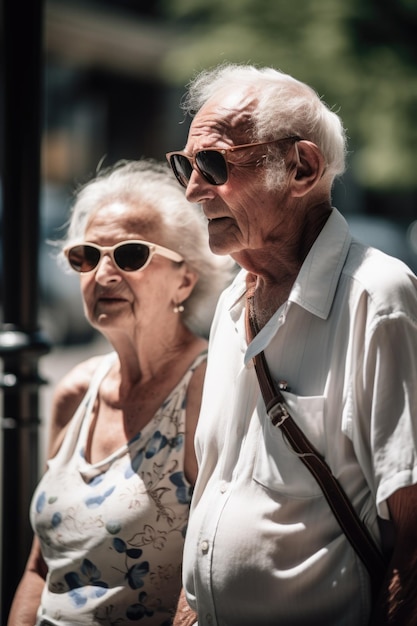 Photo d'un couple confronté à une canicule