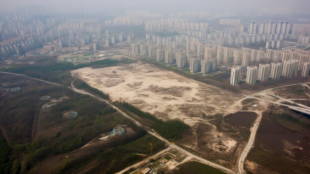 Une photo de la croissance et du développement urbains