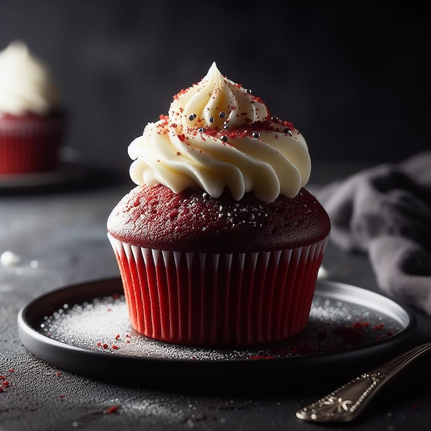 Une photo de cupcake dans le noir