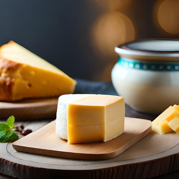 photo d'une délicieuse tranche de fromage