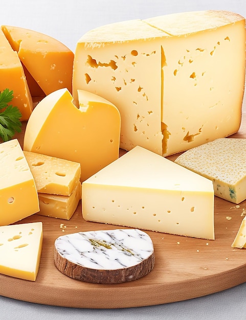 Photo de délicieux morceaux de fromage