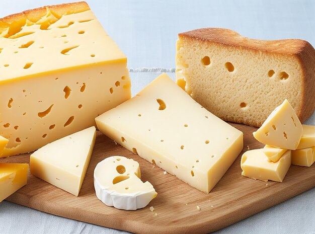 Photo de délicieux morceaux de fromage