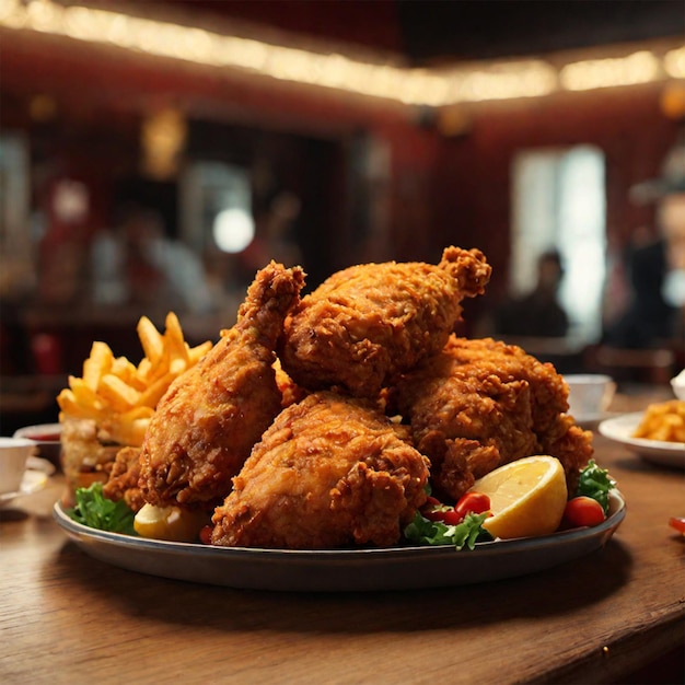 Photo délicieux poulet frit