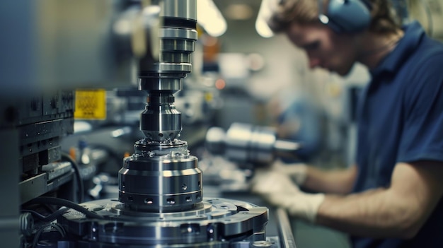 Une photo détaillée d'une équipe d'ingénieurs travaillant ensemble pour programmer et exploiter un broyage CNC