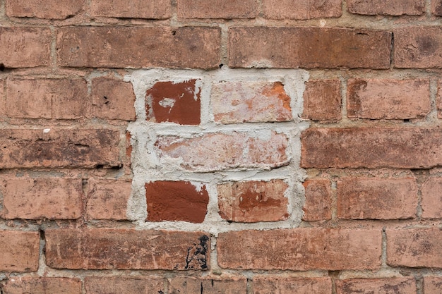 Une photo détaillée d'un mur de briques