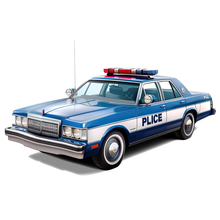 Photo une photo détaillée d'une voiture de police isolée sur un fond blanc