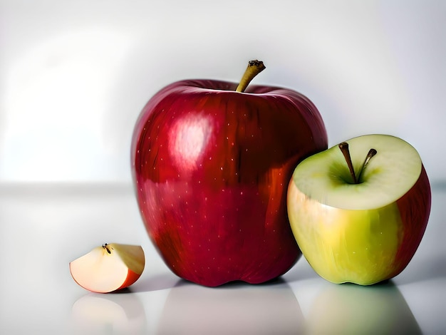 photo de différents fruits sur un fond clair ou plat