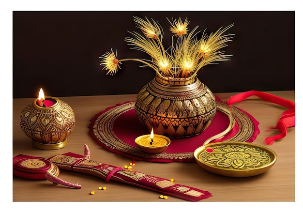 Photo diwali festival des lumières tradition